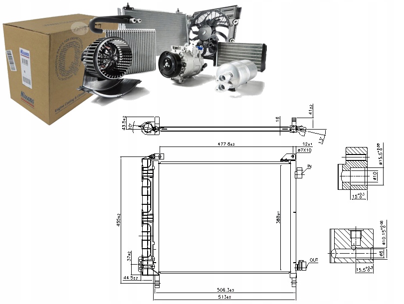 Nissens Chladič Klimatizace (s Dehydrátorem) Niss