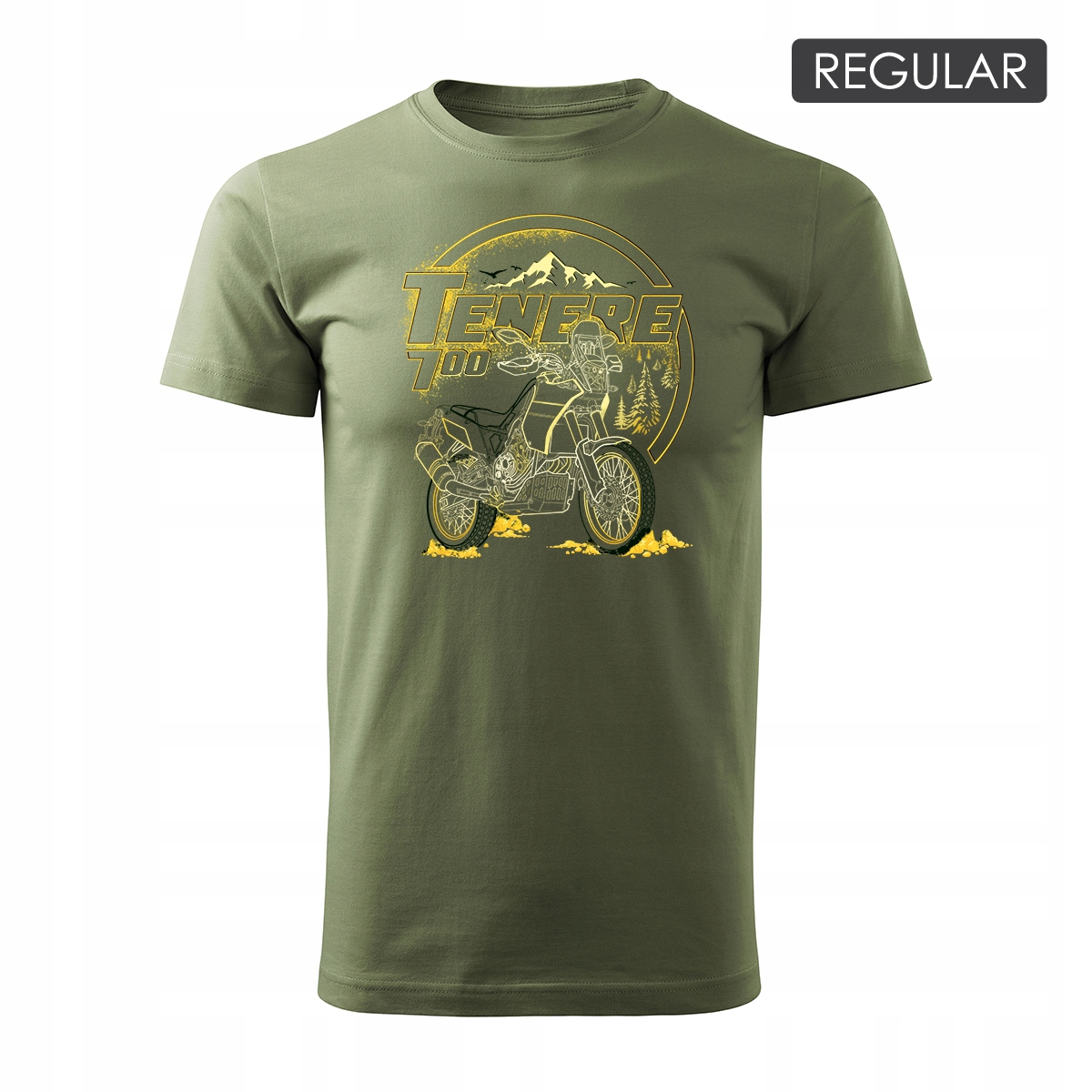 

Koszulka na motor z motocyklem Yamaha Tenere 700