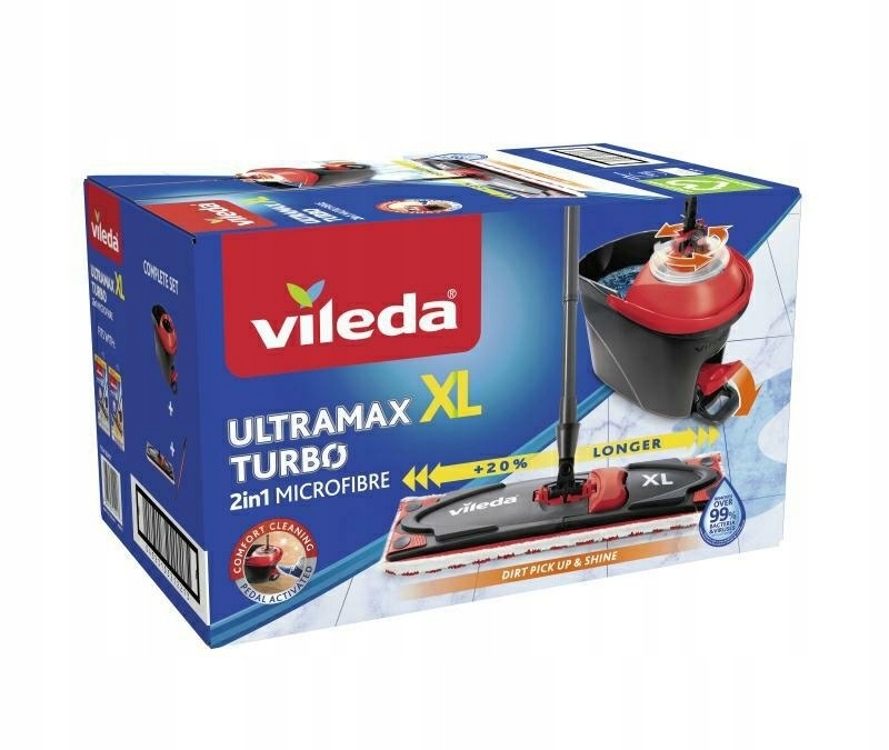 Levně Vileda Ultramat Turbo Plochý XL 161023 Sada Mop Kbelík