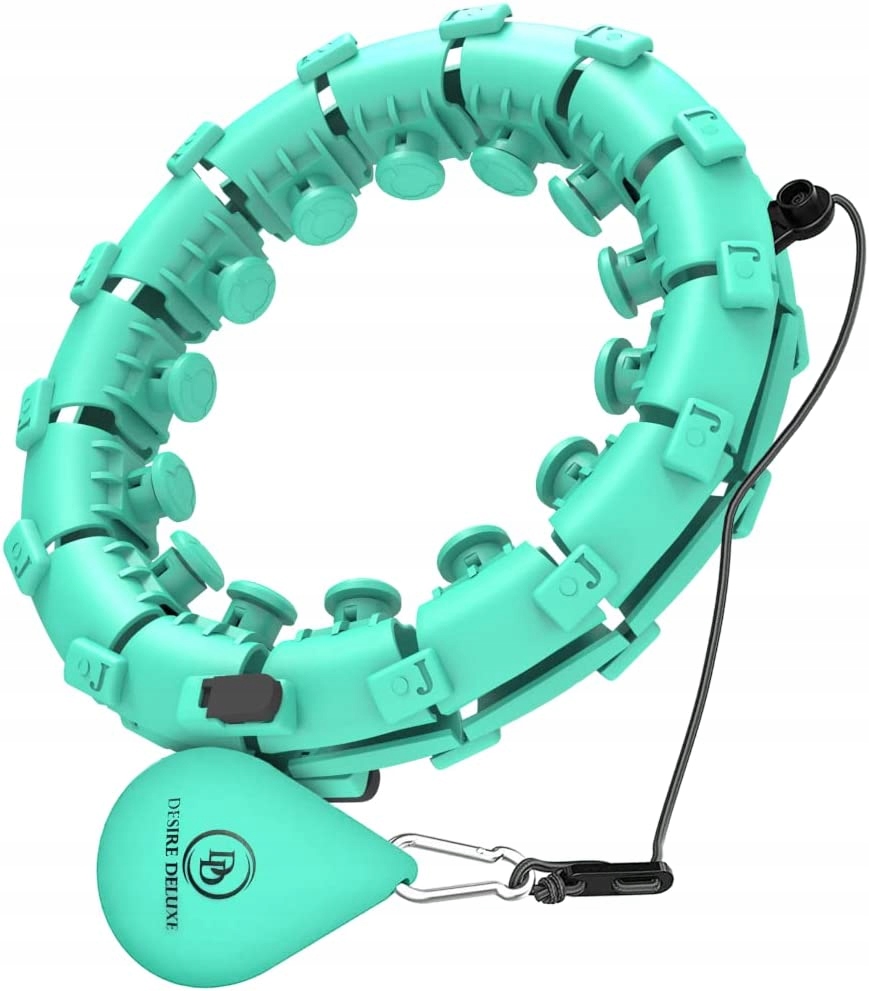 Hula hopz obciążnikiem Desire Deluxe 110 cm turkusowy fitnes siłownia