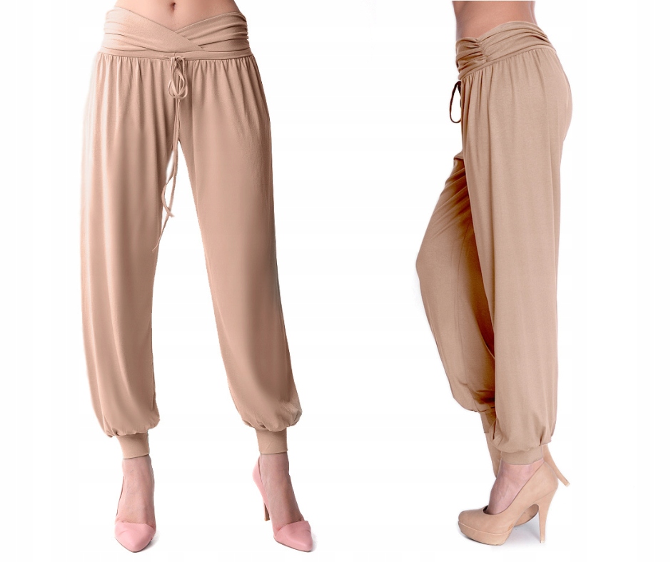 

Spodnie alladynki wiązane luźne casual lato L/XL