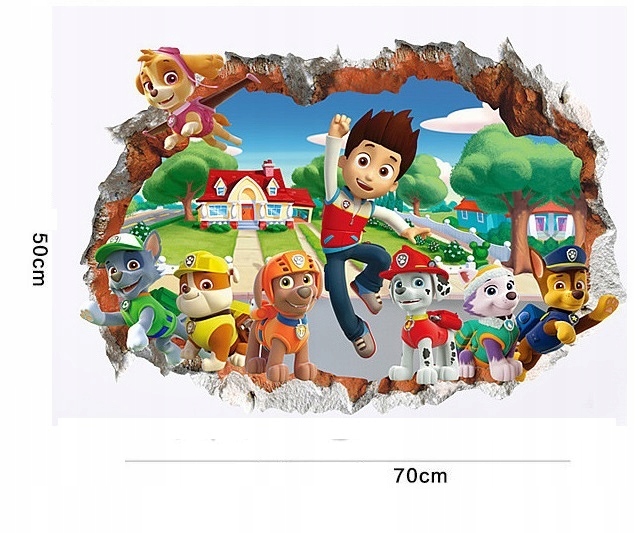 

Naklejka plakat na ścianę Psi Patrol 70x50 cm 3D