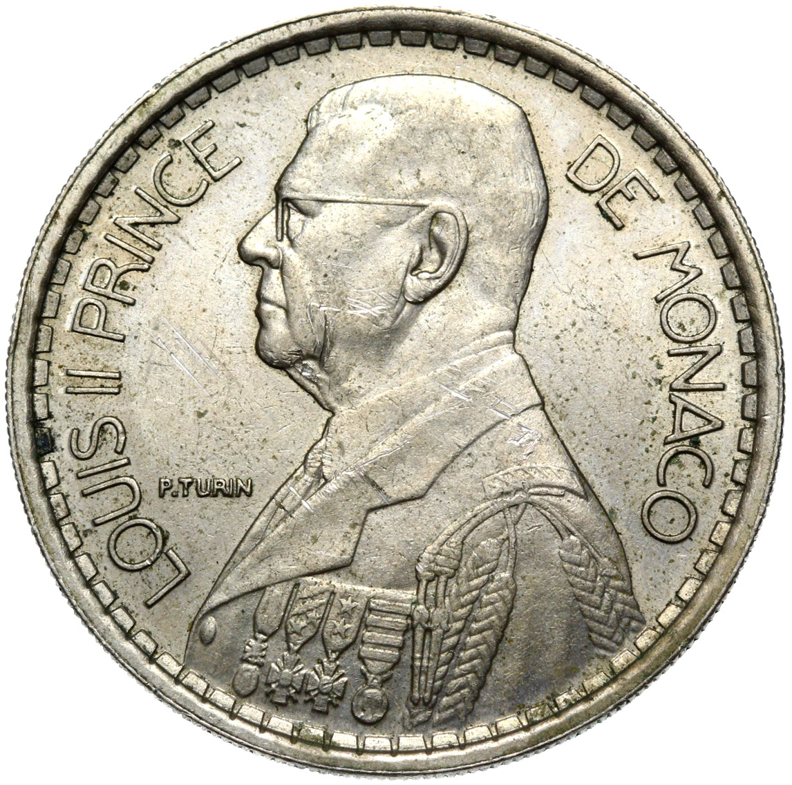 + Monako Monaco - Ludwik II - 20 Franków 1947