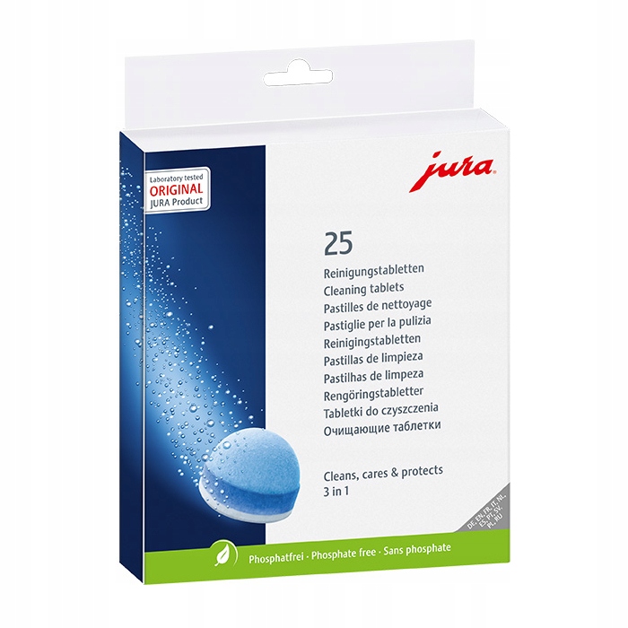 

Trójfazowe tabletki czyszczące Jura 25 sztuk
