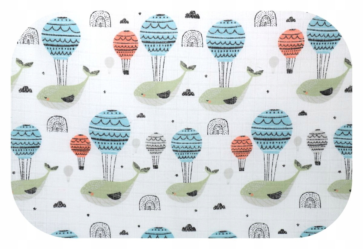 PIELUSZKA TETROWA DRUK BAWEŁNA 100% GŁOWA W CHMURA