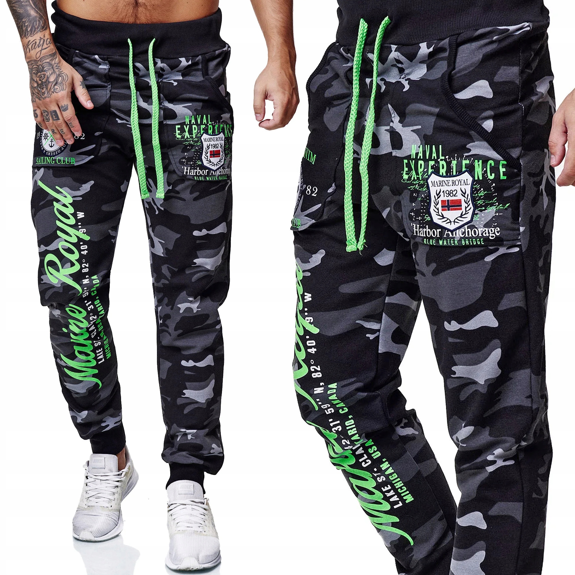 

Spodnie Dresowe Fitness Joggery Moro