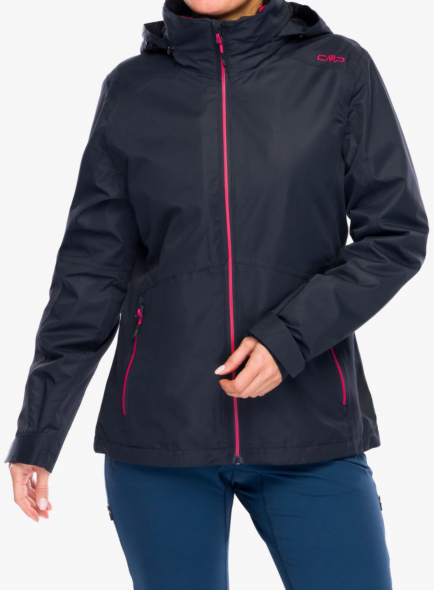 Dámská bunda 3v1 Cmp Page Zip Hood Detachble Inn.Jacket antracitová 36 Xs