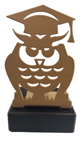 

Statuetka Metalowa Sowa Absolwent Nauka Szkoła
