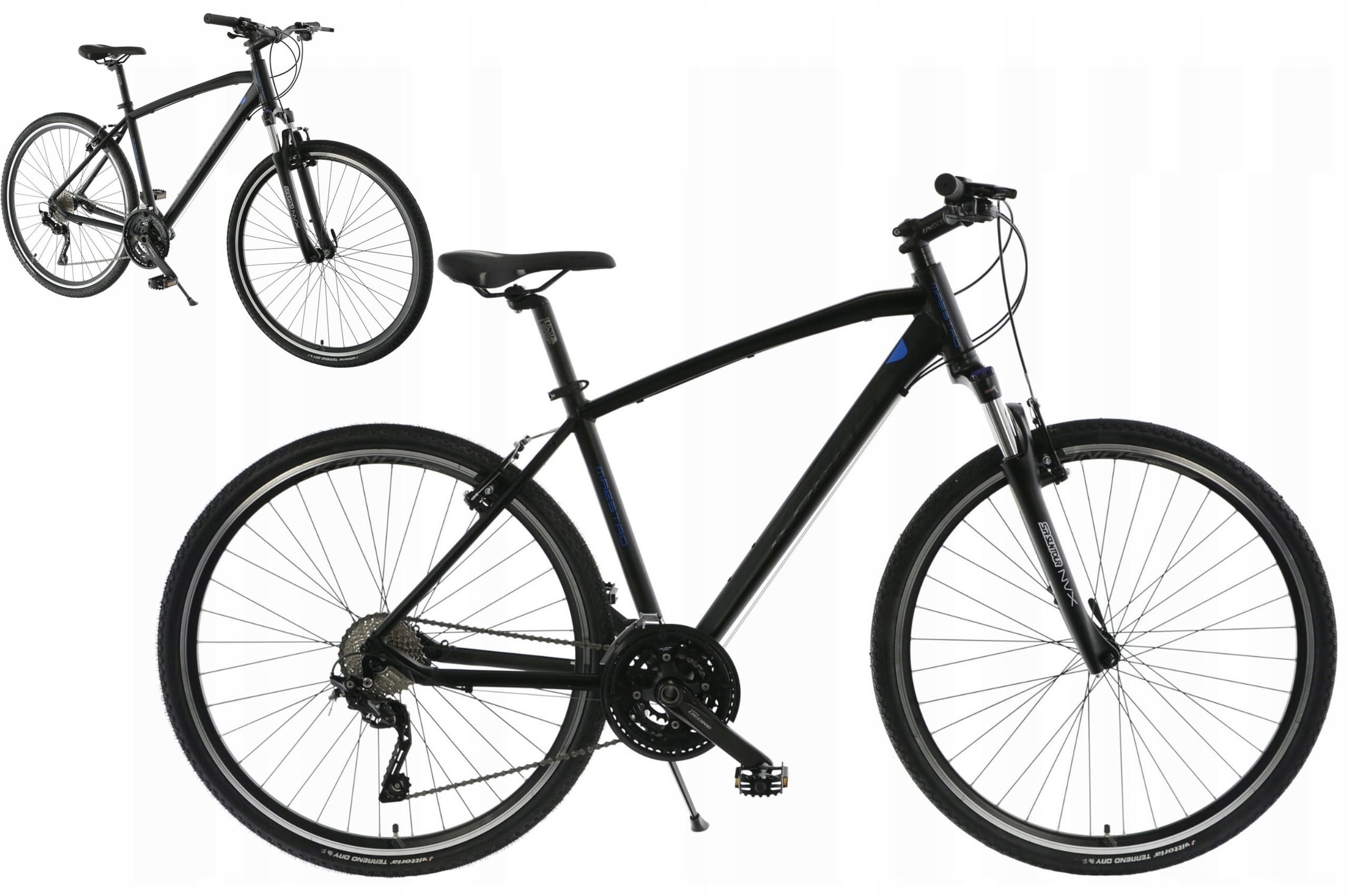 Rower 28" Crossowy Kands Maestro rama 21" czarny niebieski R22