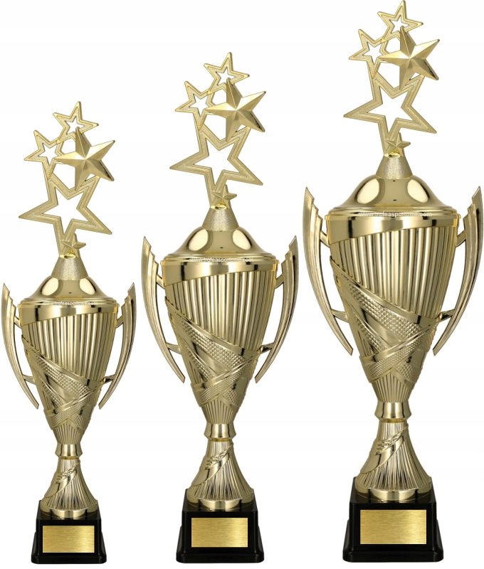 

Komplet pucharów Gwiazdy 45-41-37cm +grawer