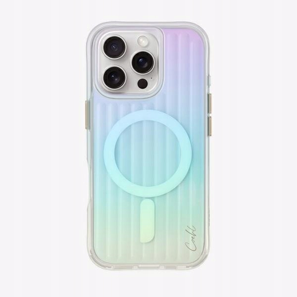Pouzdro pro iPhone 16 Pro Uniq s magnetickým nabíjením, opálové