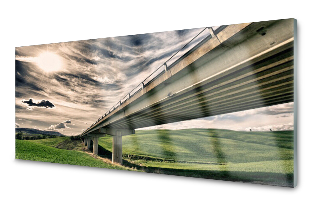 

Panel szklany do kuchni Autostrada Most 125x50