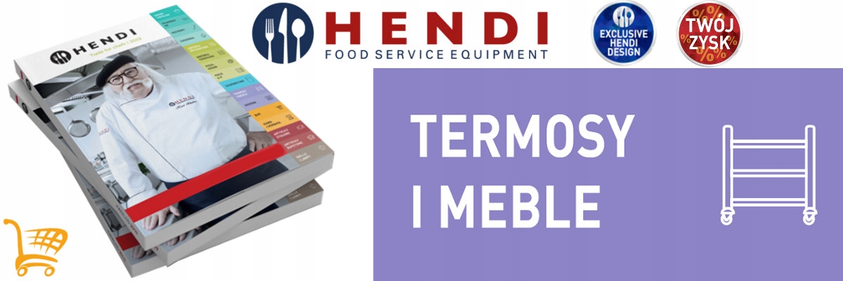 Wózek Z Blatem Gastronomiczny Do Tac Pojemników GN Marka Hendi