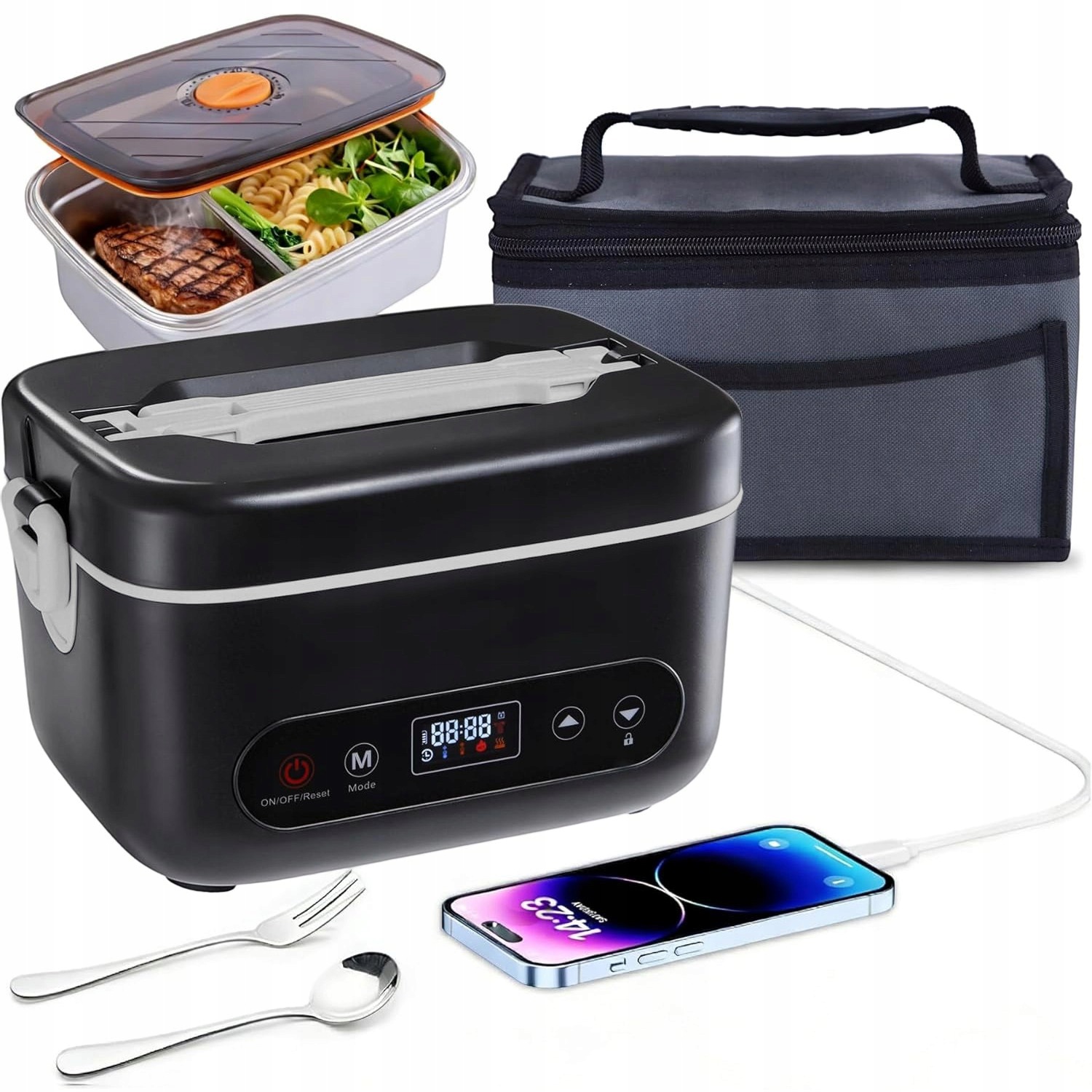 Elektrický Vyhřívaný Obědový Box, Nádoba Na Jídlo, Termobox 1.2 L