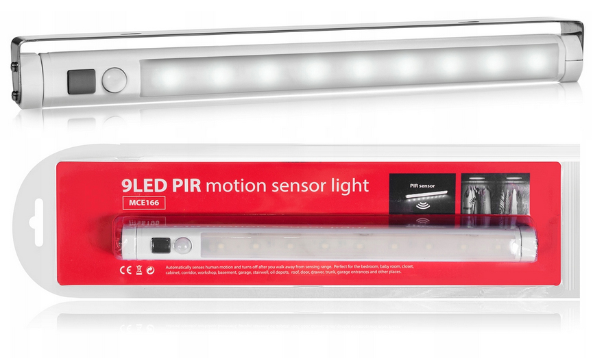 

Lampka Podszafkowa 9 Led Czujnik Ruchu Pir Ledowa