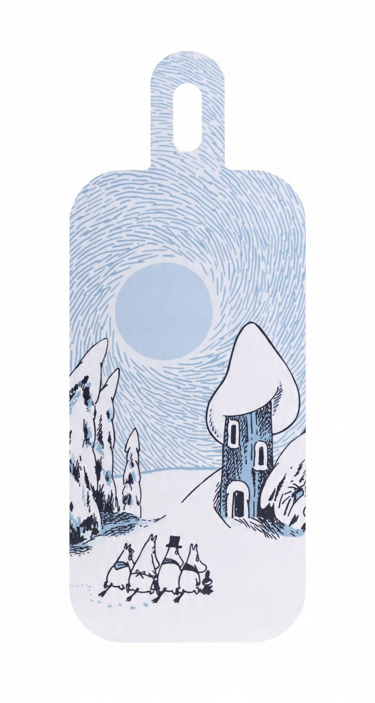 

Deska do krojenia Muminki 13x33 cm Zimowa Dolina