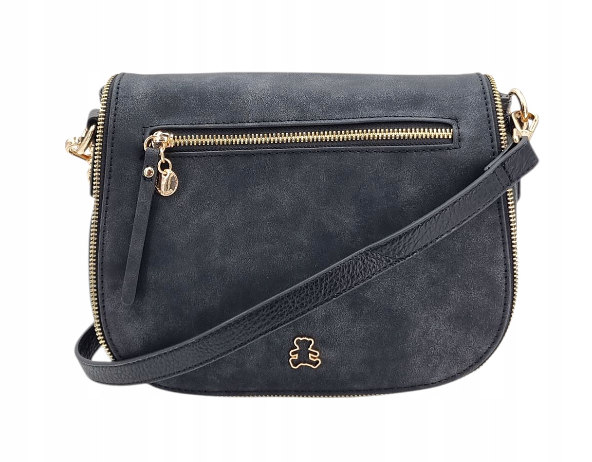 Černá kabelka přes rameno s klopou Lulu Castagnette