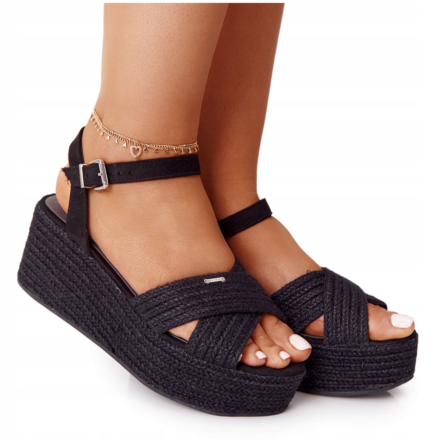 

Czarne Skóra ekologiczna Buty Big Star r.39