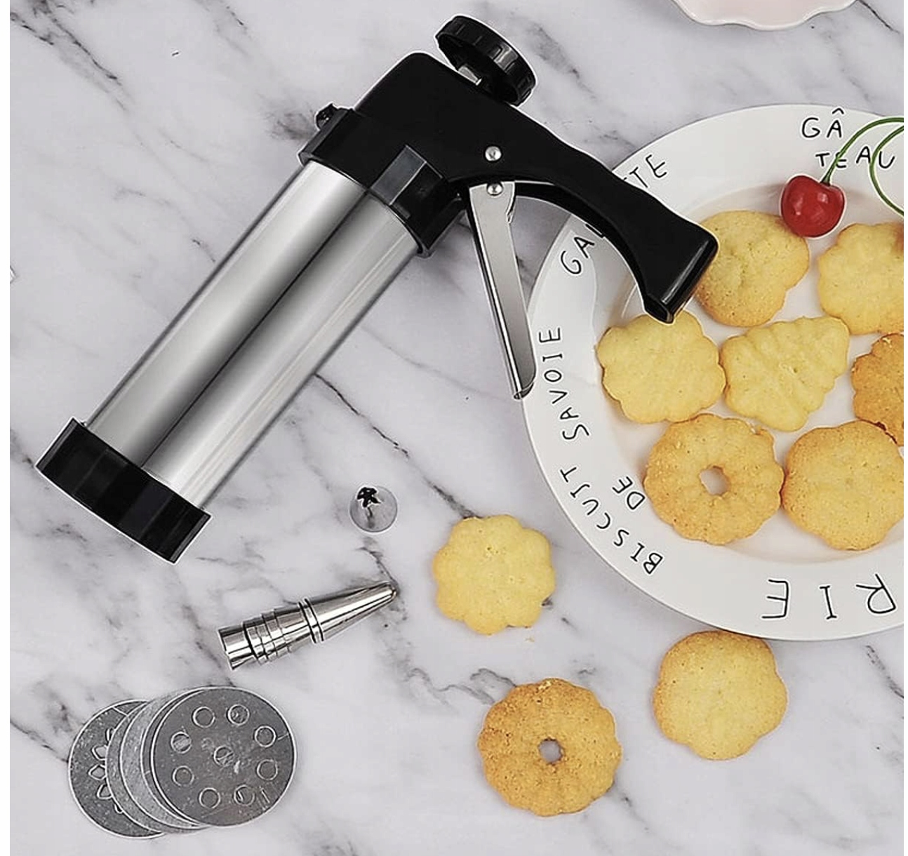Maszynka do ciastek ze stali nierdzewnej DBAILY + 15 akcesorii Marka inna