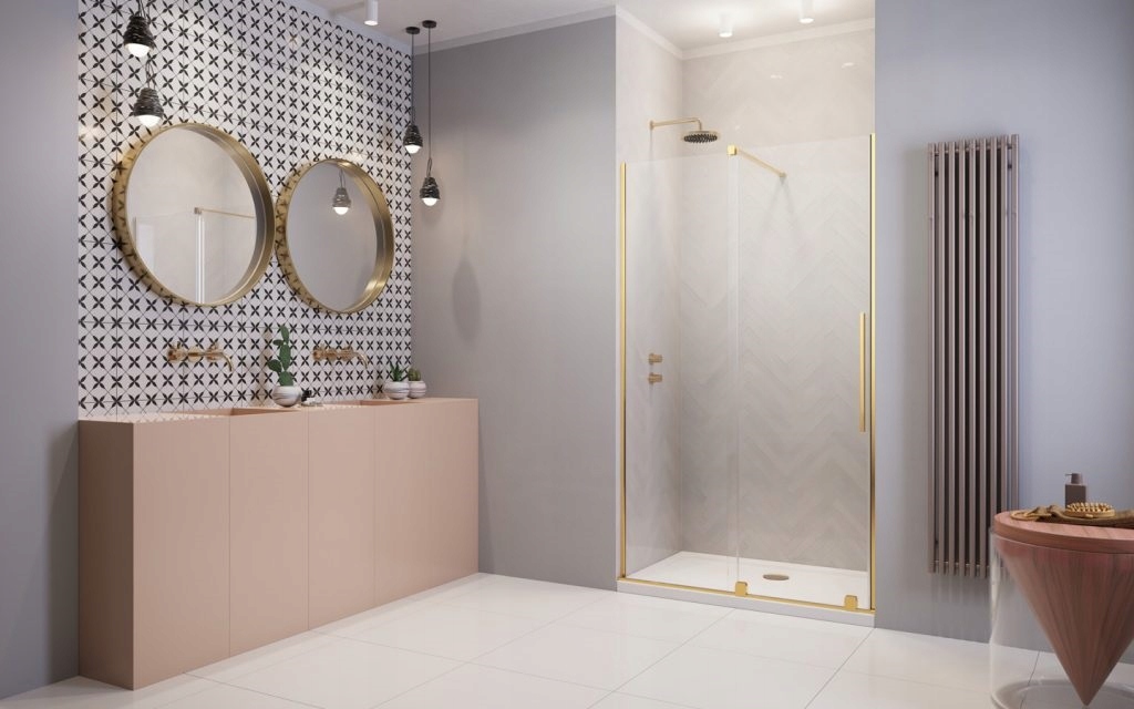 Drzwi FURO DWJ Gold 150x200 RADAWAY LEWE Złote Marka Radaway