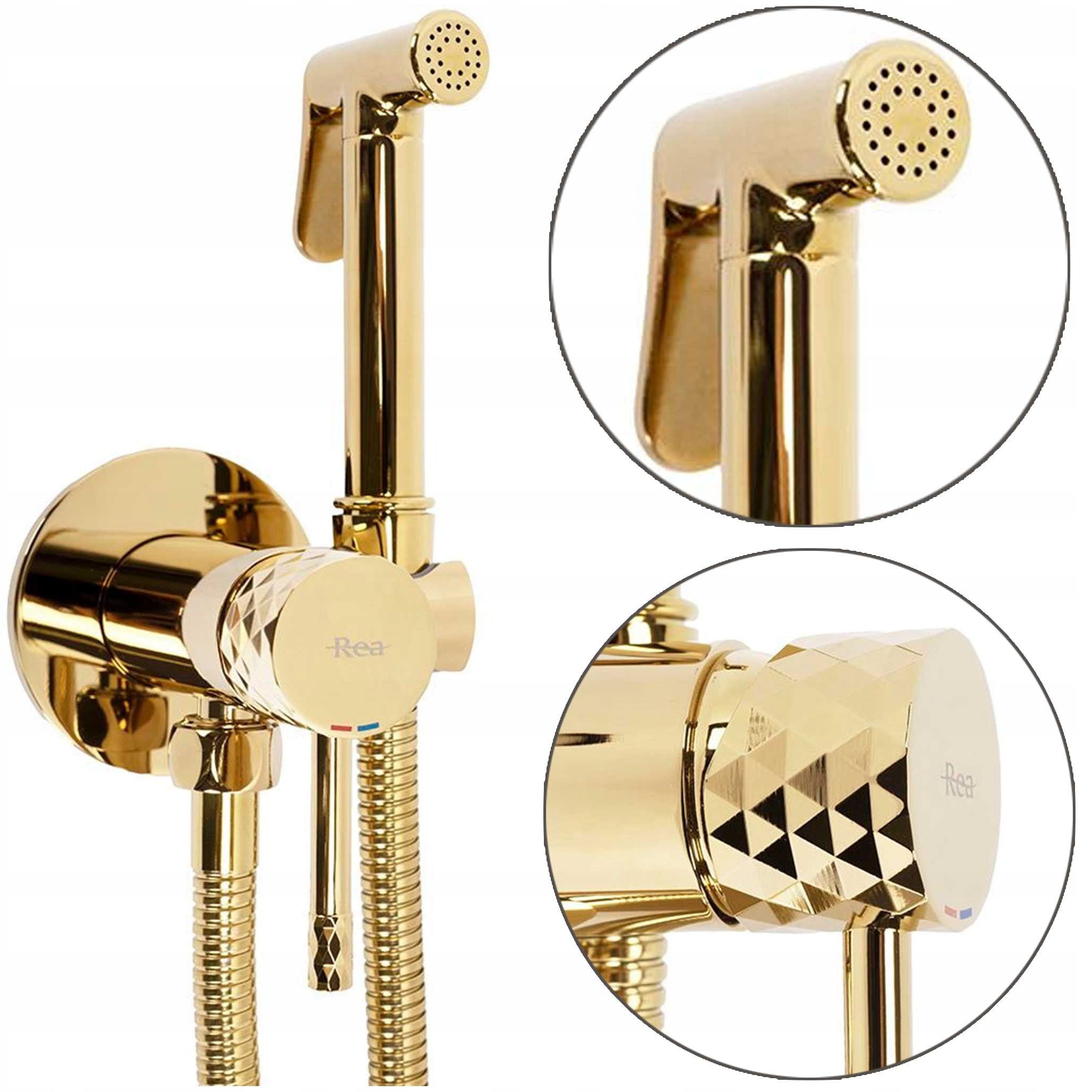 Zlatá podomietková batéria Loop Lungo Diamond zdobená