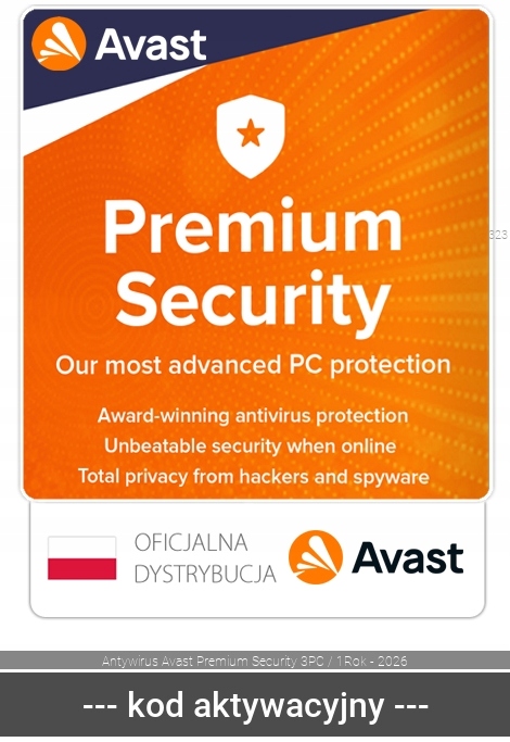 Antywirus Avast Premium Security 3PC / 1Rok - 2026