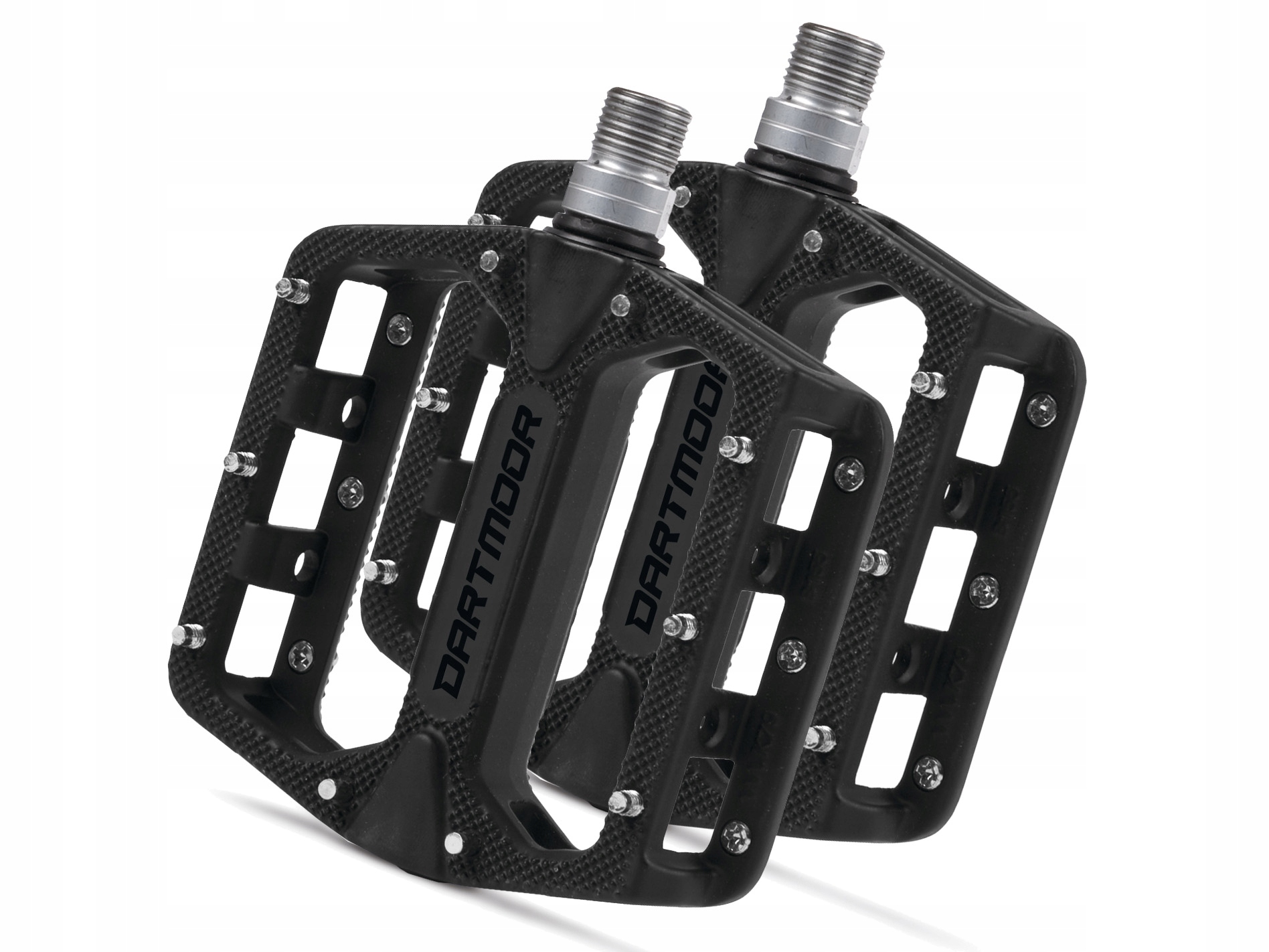 Maszynowe Pedały Platformowe Dartmoor Stream Pro Czarne Mat Mtb Dh Dirt