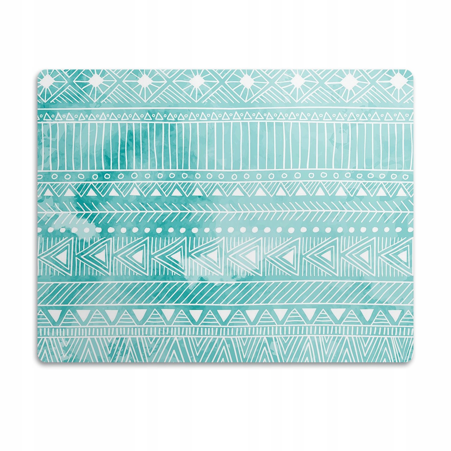 Levně Pod misku podložka pro psa Geometrická tyrkysová 60x40 cm