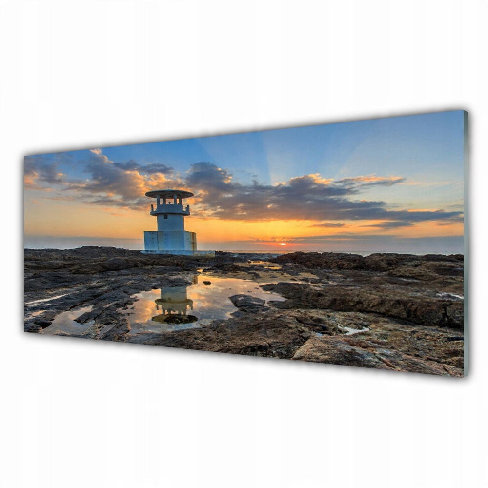 

Fotoobraz akryl 125x50 Latarnia Morska Krajobraz
