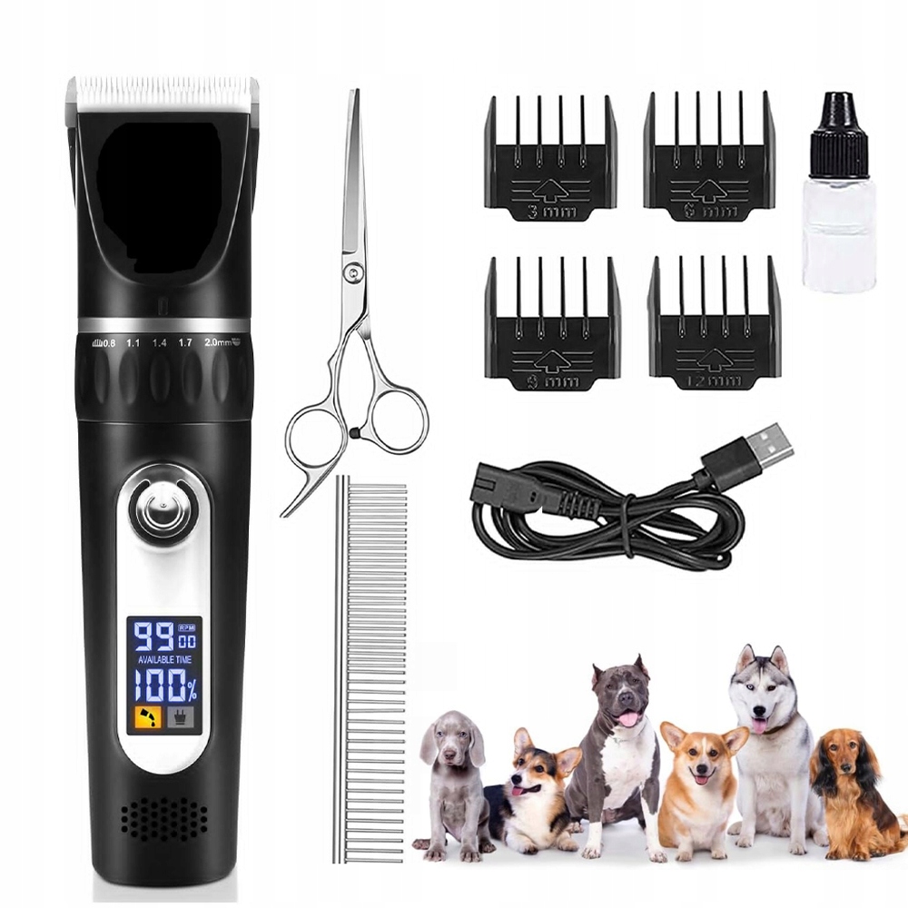 Levně Stříhací Strojek Pro Psy, Kočky A Zvířata, Sada Pro Tichá Zvířata