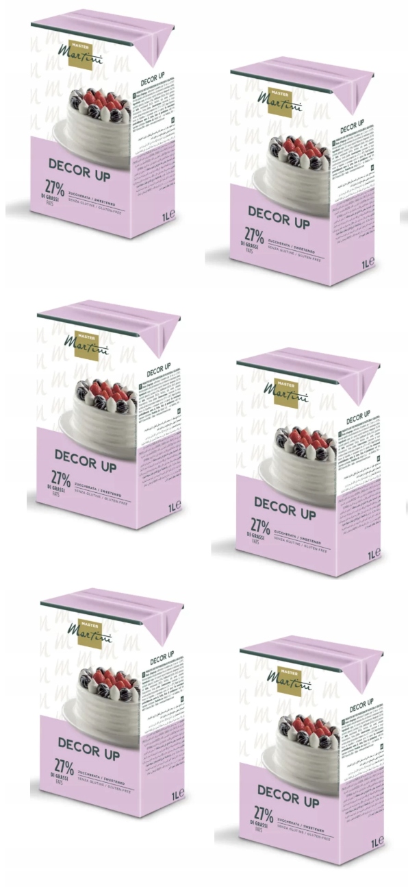 6 x Rostlinný krém Decor Up Master Martini 1L