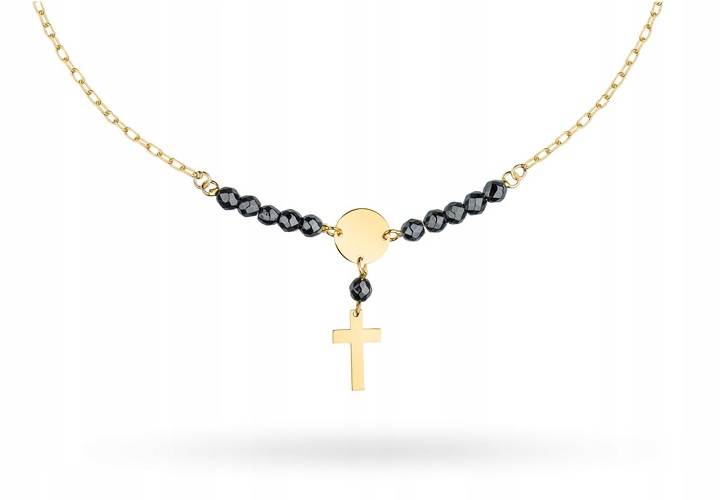 

Złota bransoletka pr. 585 Celebrytka Koraliki 14k