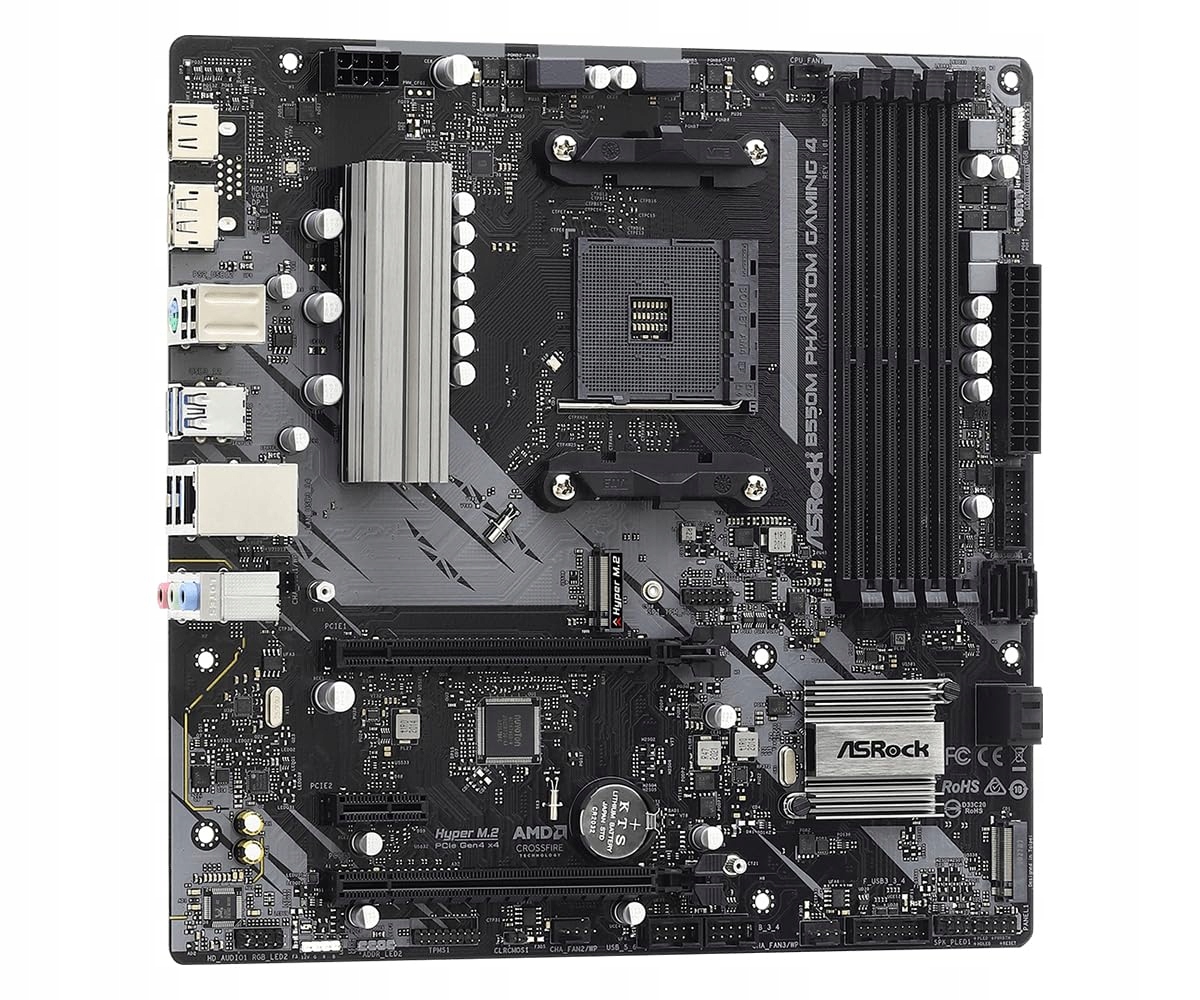 ASROCK B550M Phantom Gaming 4 AM4 MATX DDR4 SATA 6GB/S M2 USB 3.2 — miniatura 4