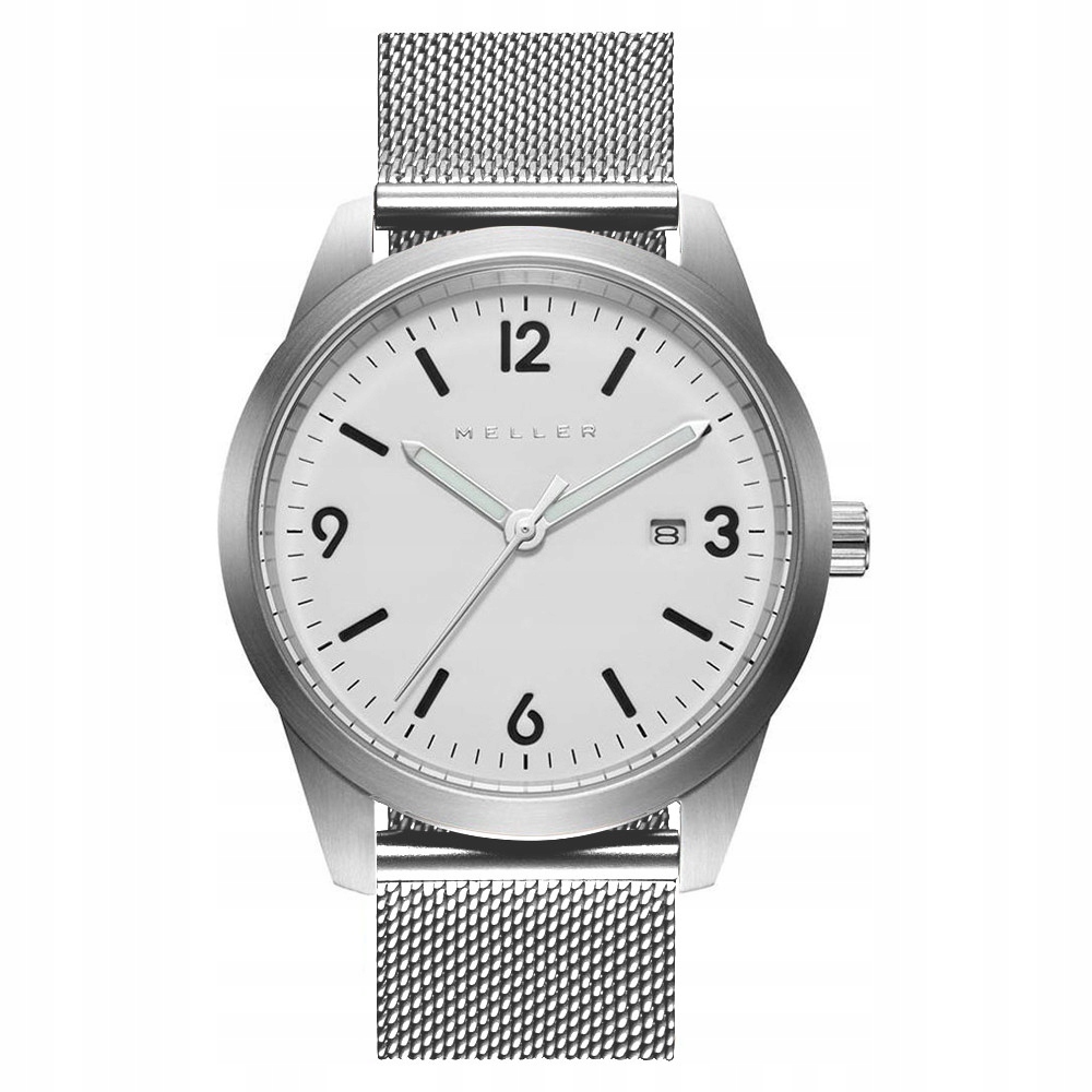 Pánské Hodinky Meller 10PB-MST-2SILVER stříbrný náramek