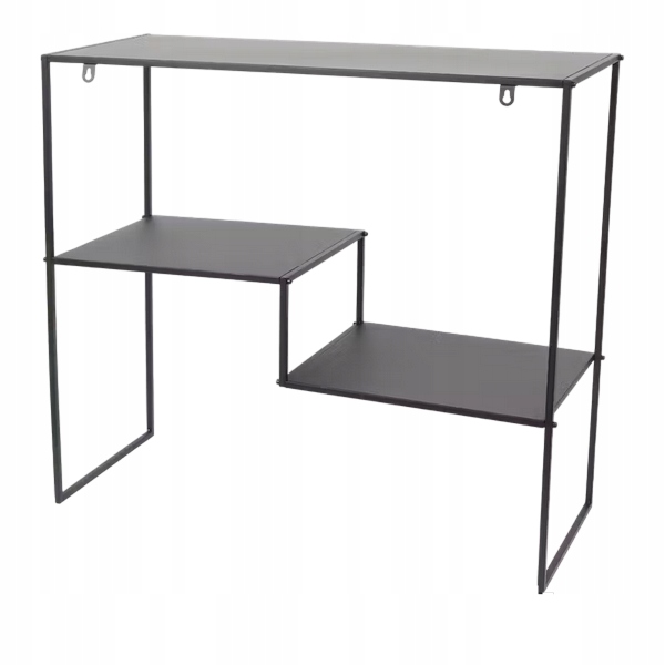 KONSOLA METALOWY REGAŁ CZARNY MATOWY PÓŁKA LOFT INDUSTRIALNY 77x 68x 30 cm EAN (GTIN) 8720168443076