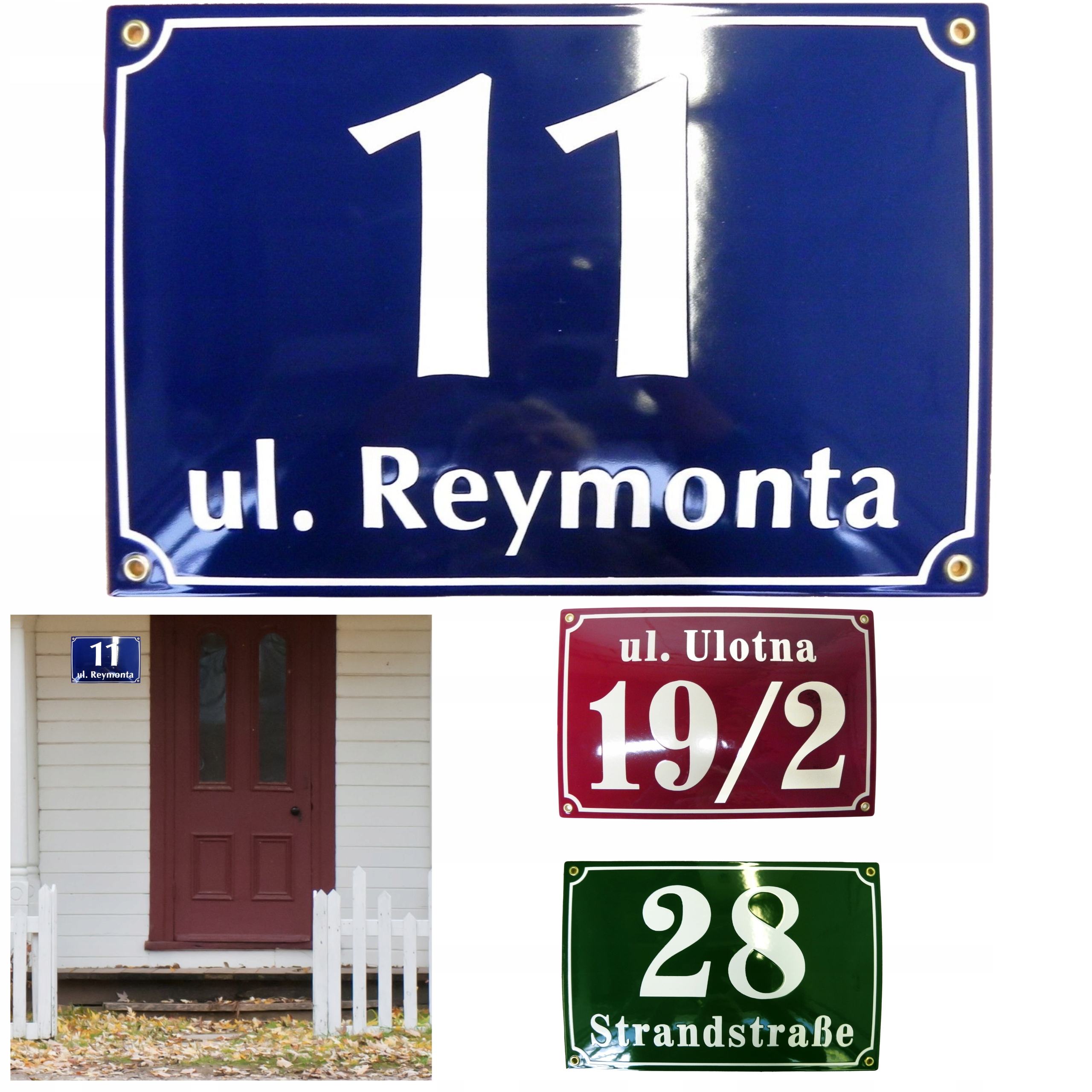 Adresní Tabulka Číslo Domu Kovová Tabulka Na Dům 20x30 CM Smaltovaná