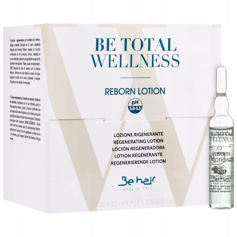 BE HAIR TOTAL WELLNESS REBORN AMPUŁKI REGENERUJĄCE 12X10ML