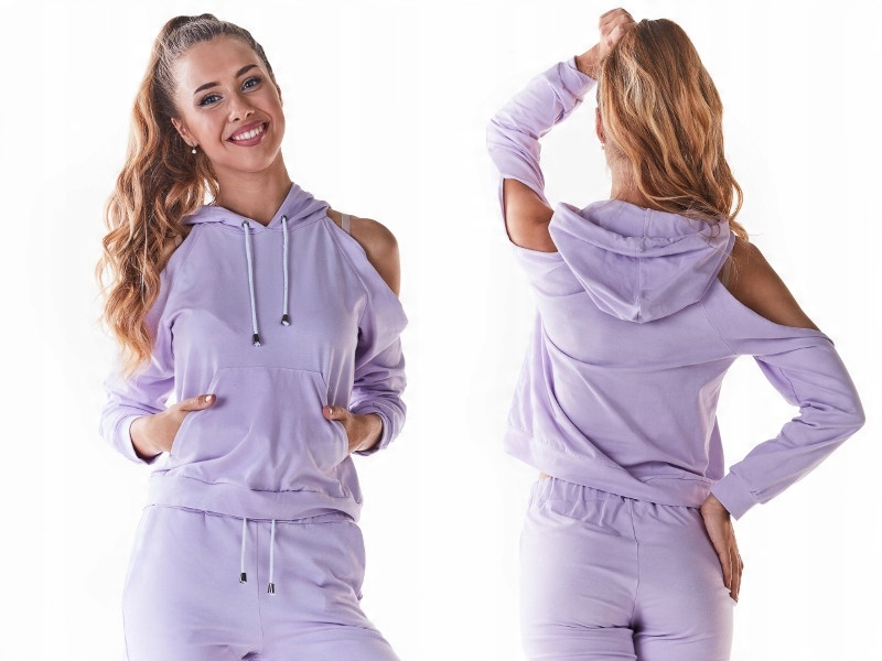 

stylowa Bluza damska Wycięcia na ramionach 36 S