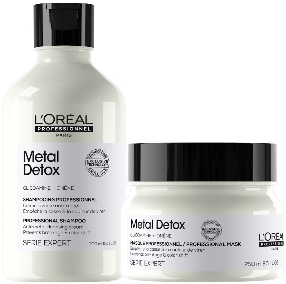 Loreal Zestaw Metal Detox Szampon ochronny 300 ml Maska ochronna 250 ml