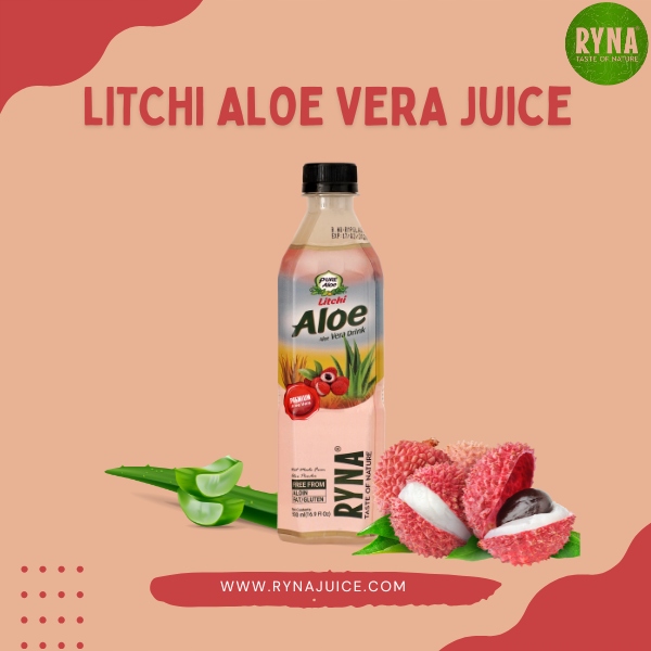 RYNA ALOEVERA LITCHI JUICE 500ML