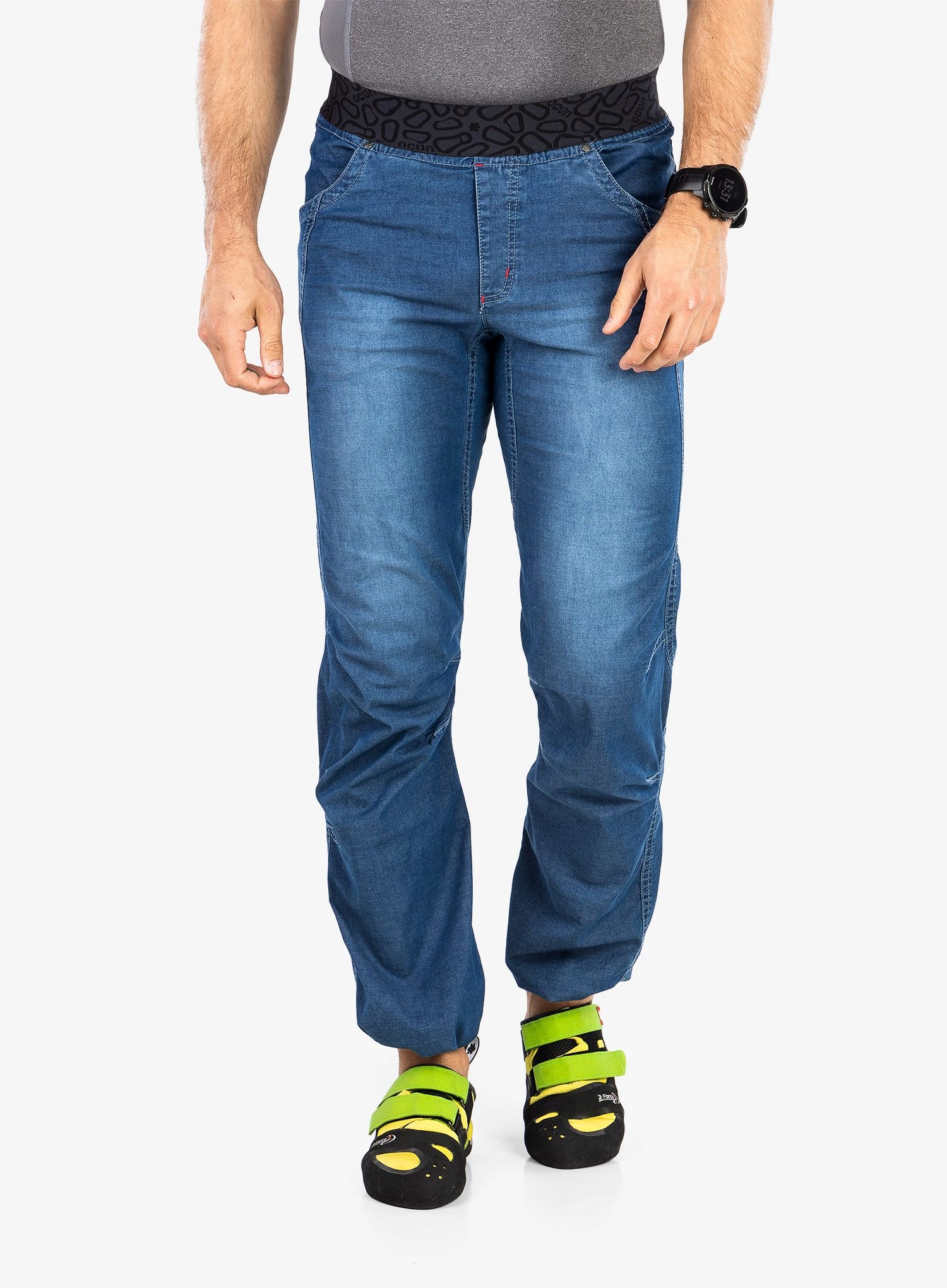 Lezecké kalhoty Ocun Mania Jeans tmavě modré, velikost M