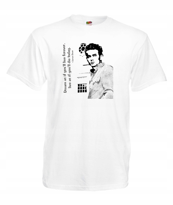 

XXL Koszulka Męska James Dean Aktor Cytat Wzór