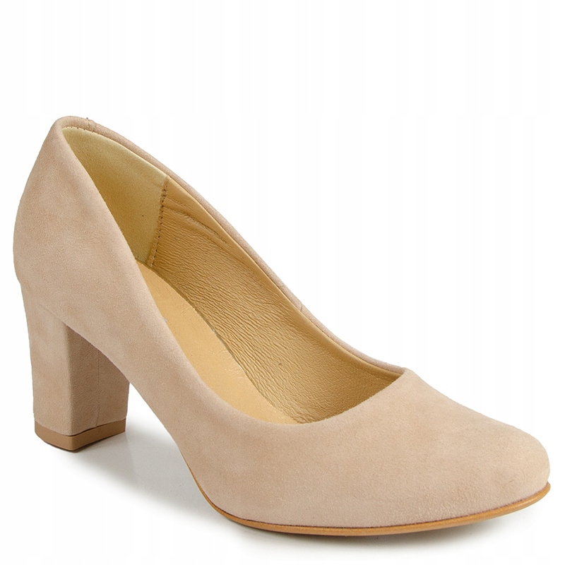 LaRoni E503 Čelovka Sloupek Kůže Semiš Béžová