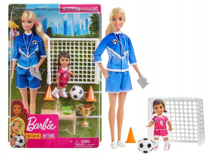 

Lalka Barbie Trenerka Piłki Nożnej zestaw 2 lalki