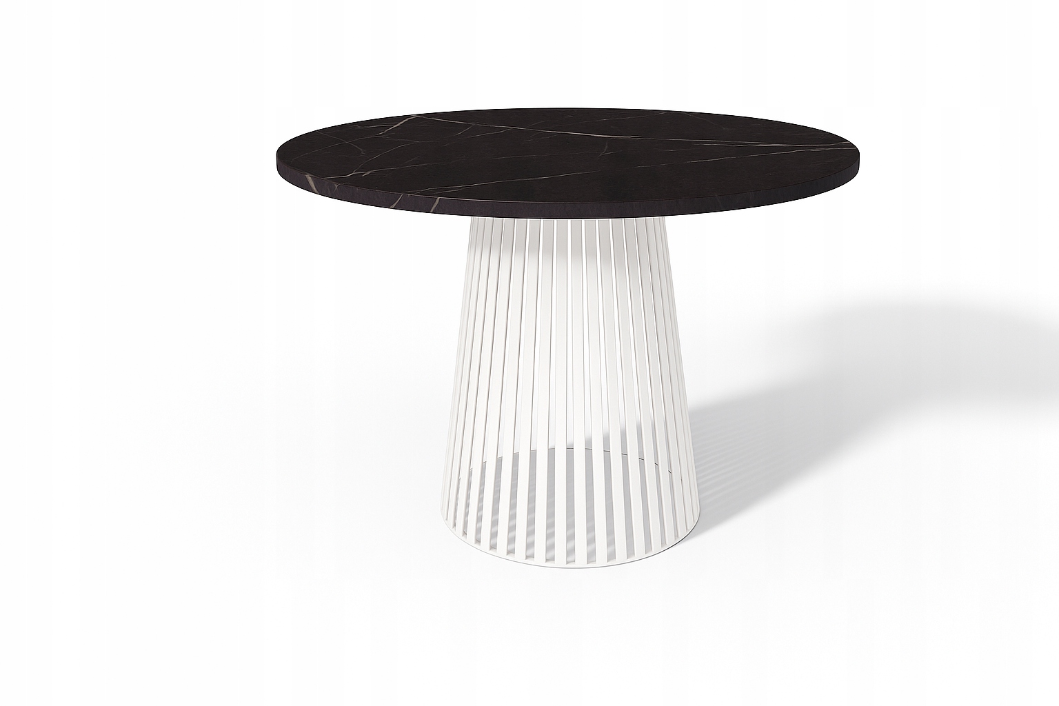 Stůl s kulatou deskou, stůl Mramor černý 100 cm, stůl glamour