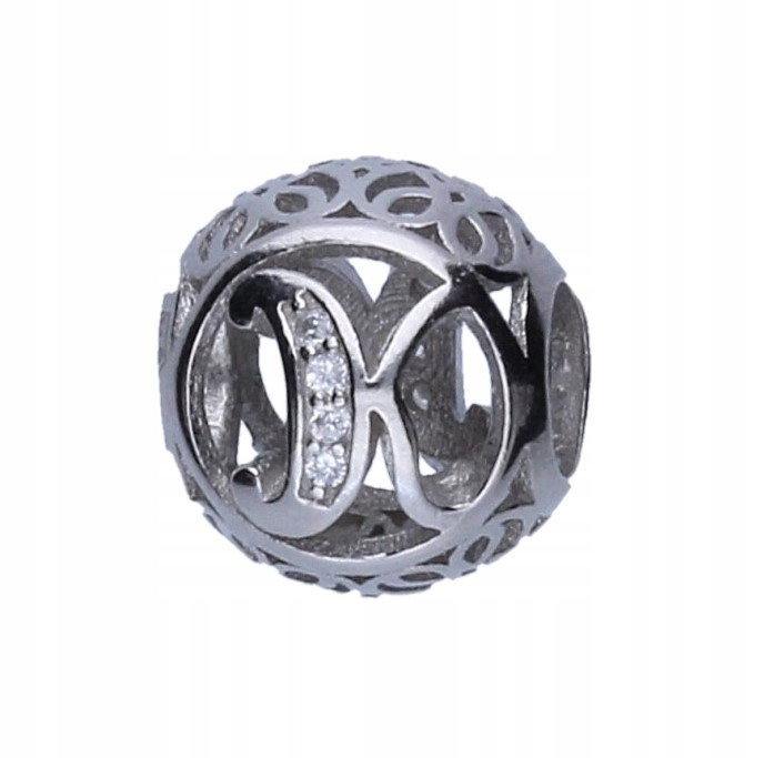 

Koralik Charms Beads zawieszka literka K srebro925