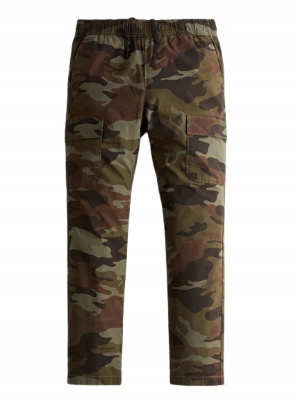 kalhoty Hollister Slim Straight Camo Cargo L maskáčový