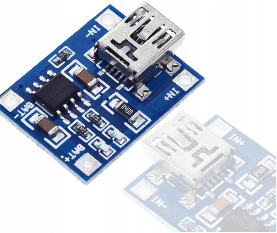

Moduł Ładowarka ogniw Li-Ion z TP4056 Mini Usb 1A