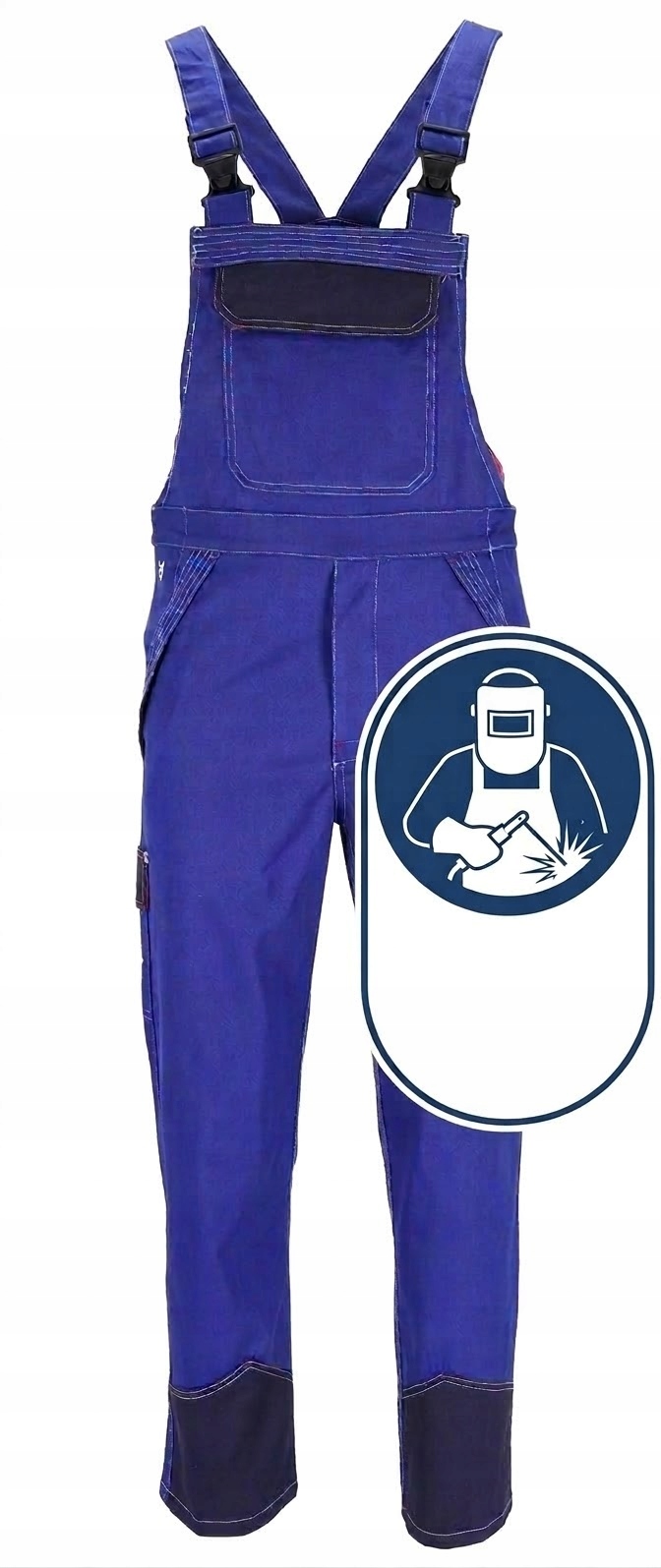 Spodnie spawalnicze ogrodniczki robocze spawania trudnopalne bawełna 100%