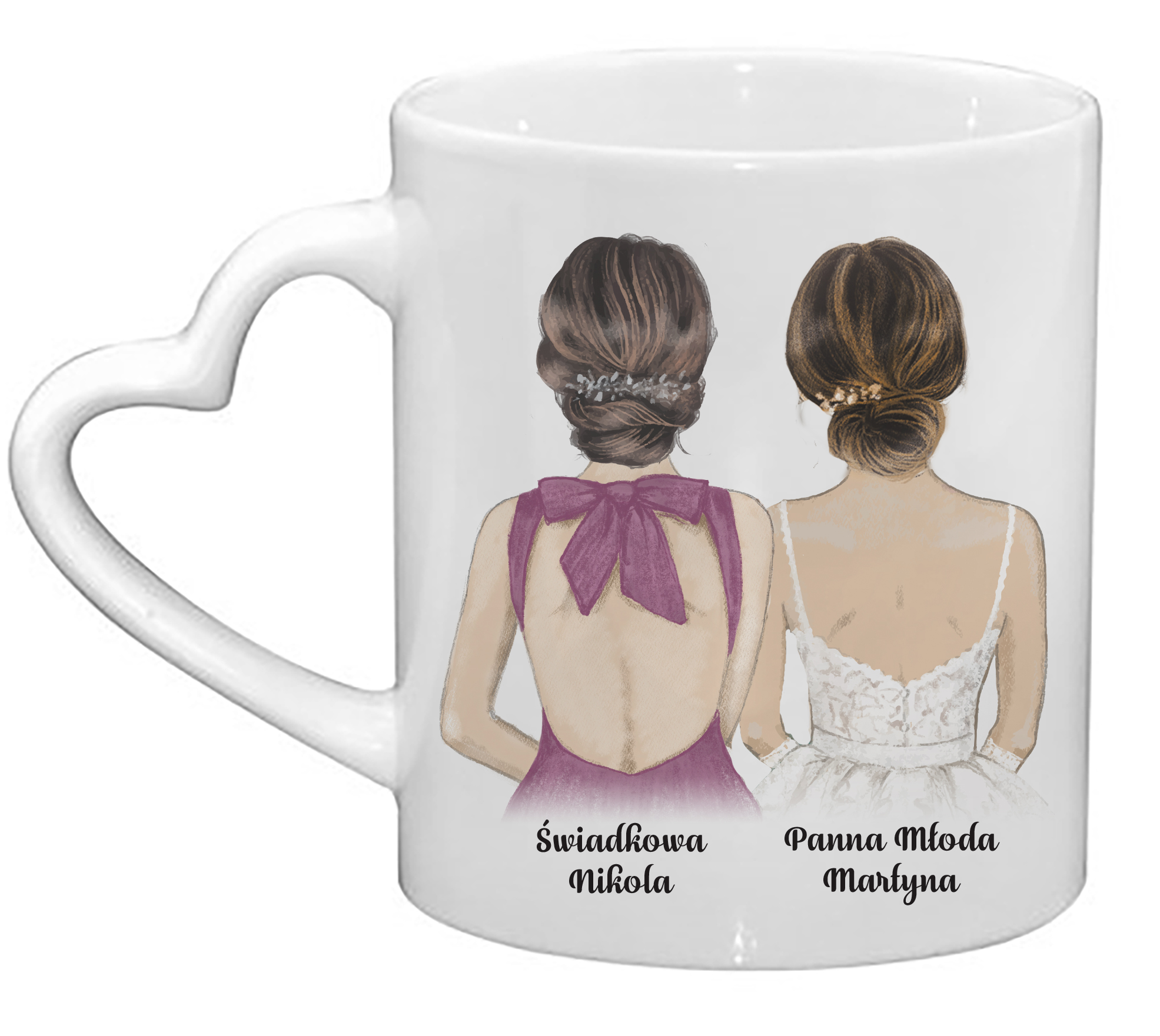 

Kubek dla świadkowej z imionami, personalizacja